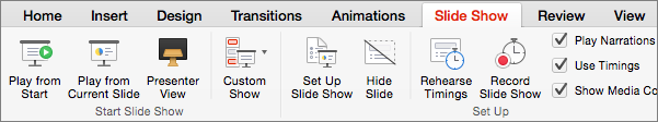 set tmingfor slides in powerpoint for mac